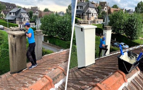 Peinture cheminée Thoiry 78790